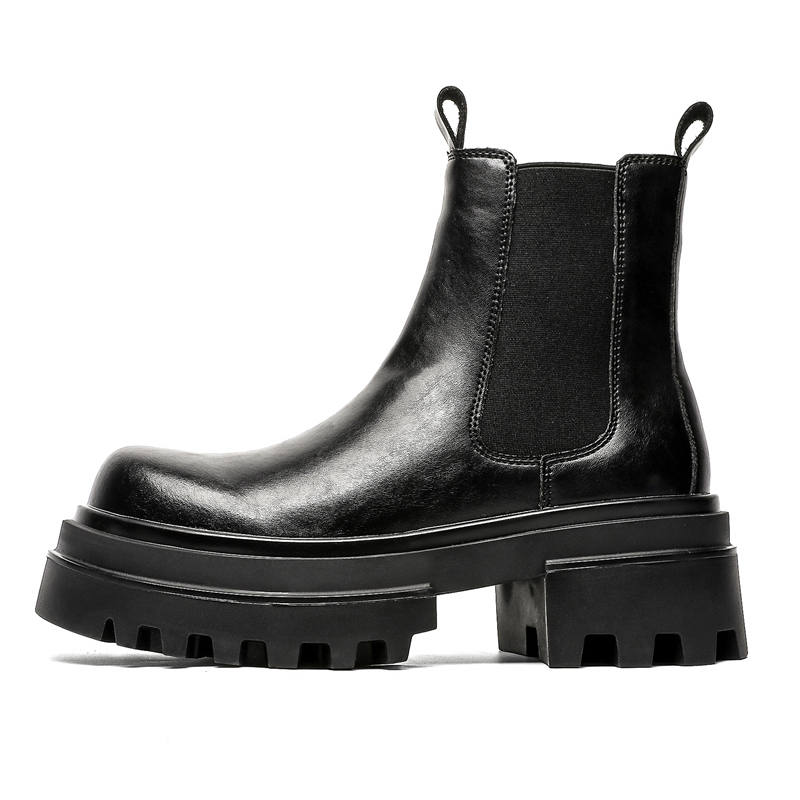 PINYI PINYI Short Chelsea Boots 4cm Men's Black