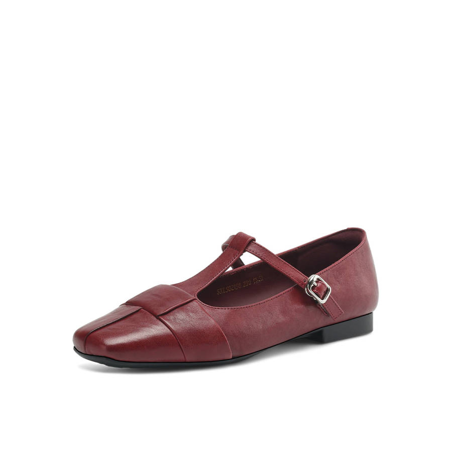 Rosa Bianca Cow Leather Block Heel Mary Jane Shoes 1.4cm Women's