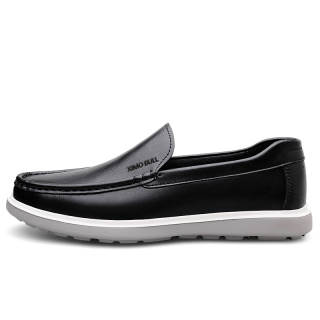 XIMO BULL Casual Leather Shoes Men's Low Top Black/White