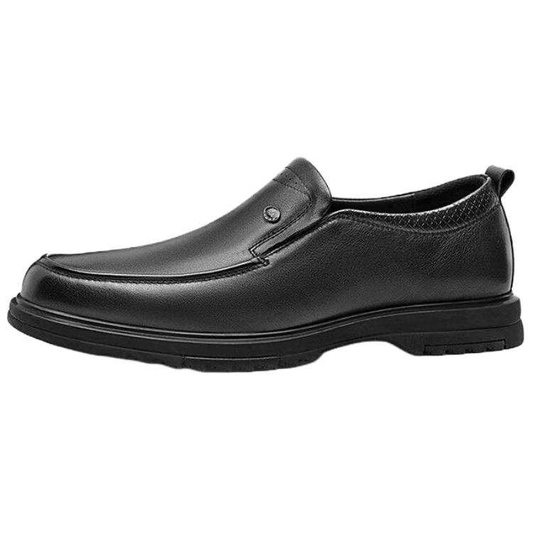 HLA Top Grain Cow Leather Casual Leather Shoes Men's Black