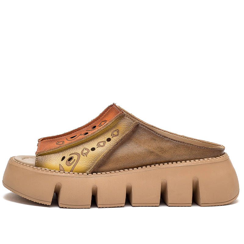 JIEZHOU Slide Slippers Women's Yellow/Green