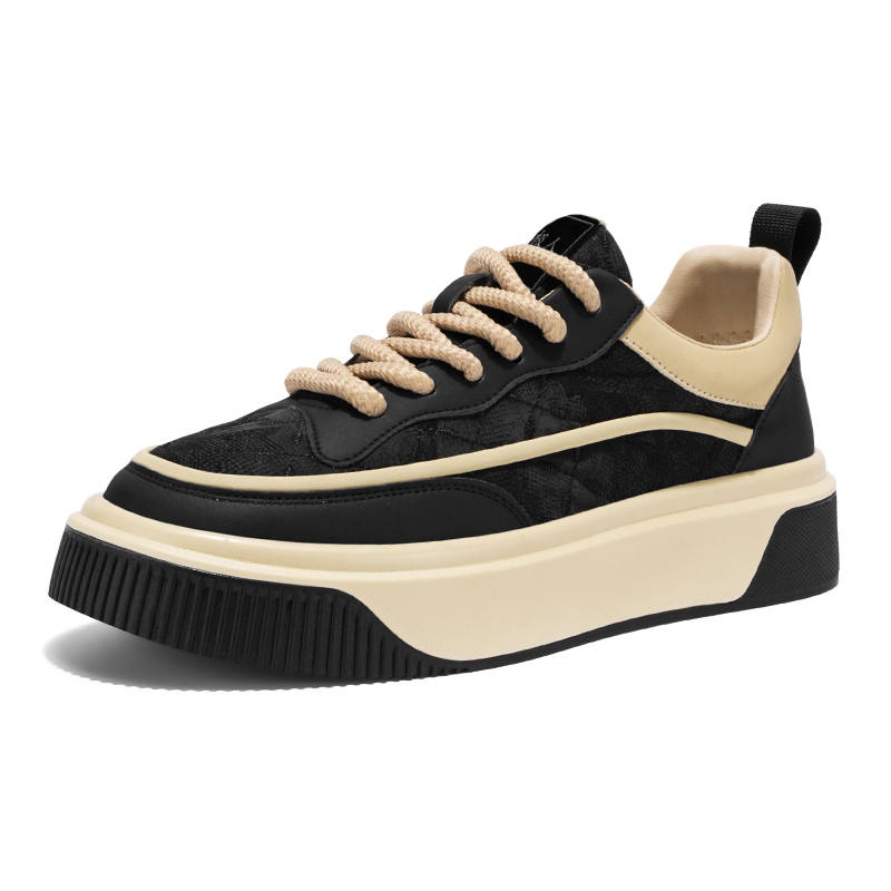 NANJIREN Microfiber Leather Slip Resistant Abrasion Resistant Low top Skateboard Shoes Men's
