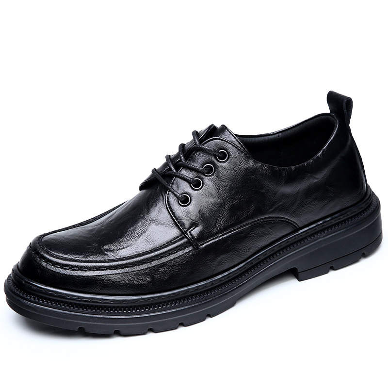 H2 Fashion Trend Soft Sole Comfortable Men's Shoes Business Casual Versatile Minimalist Style Design Cow Leather