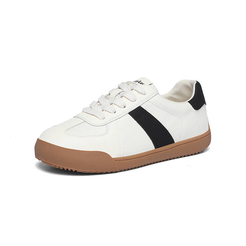 JINSITU Cow Split Leather Low top Skateboard Shoes Women's