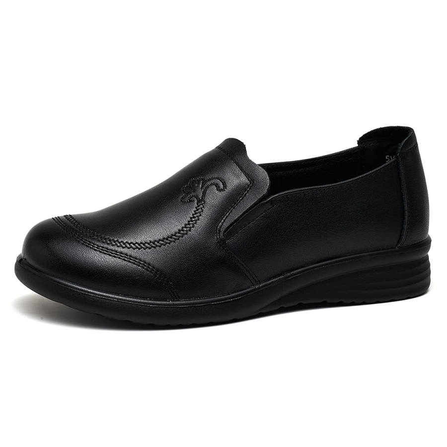HUITE Cow Leather Casual Shoes Women's Black