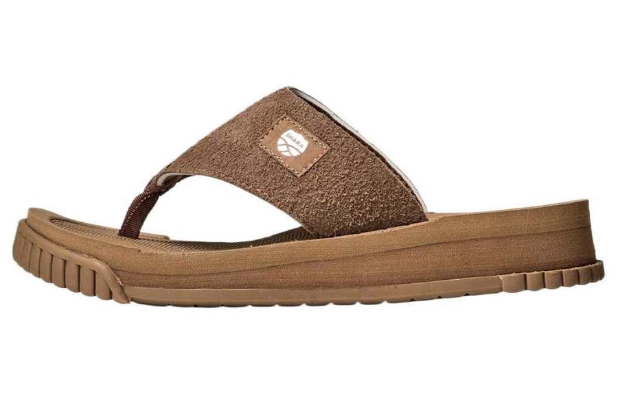 Shaka Abrasion Resistant Slip Resistant Slip Resistant Flip Flops Unisex Khaki