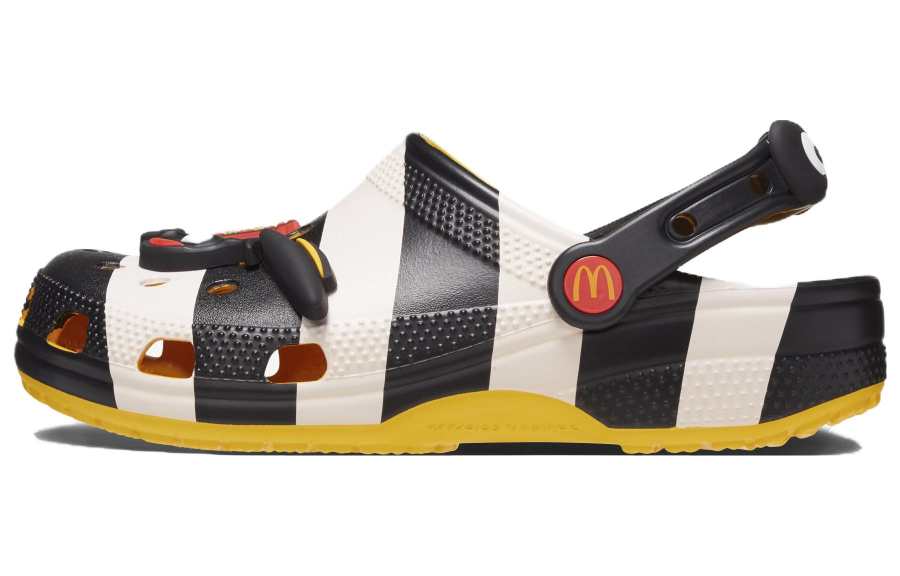 Crocs Crocs x McDonald's Classic Clog Hamburger Thief EVA Clogs Unisex Black White