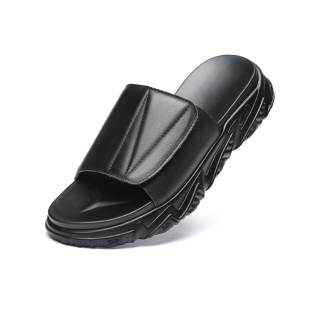 JIEDESEN Slide Slippers Men's Black/Dark Brown