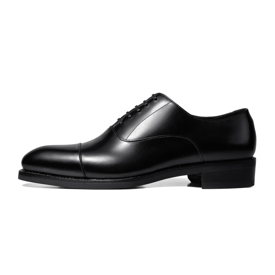 THOM WILLS British Style Calfskin Oxford Shoes Dress Shoes Men's Black