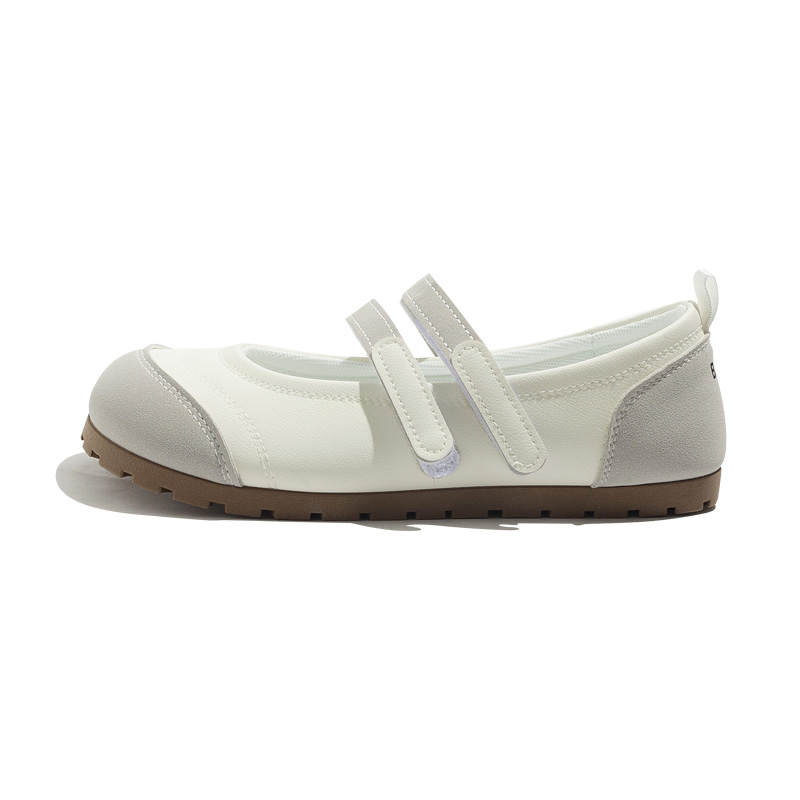 BEIER Mary Jane Shoes Women's White, Gray