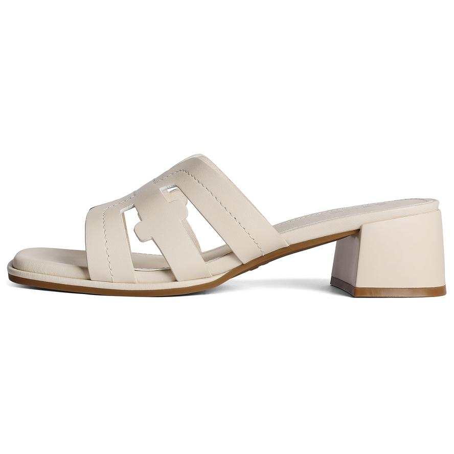 Senda Senda Leather Patchwork Slide Slippers Women's