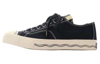 Visvim Canvas Low top Skateboard Shoes Men's Marine Blue