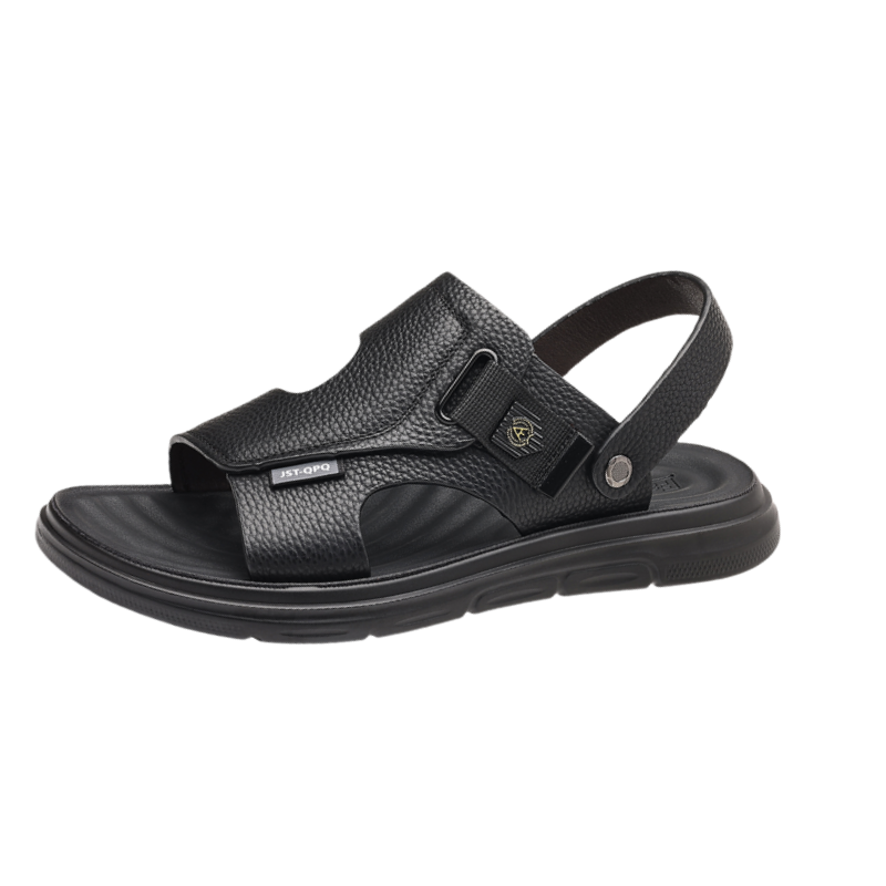 YILICHUANZHANG Top Grain Cow Leather Beach Sandals Men's