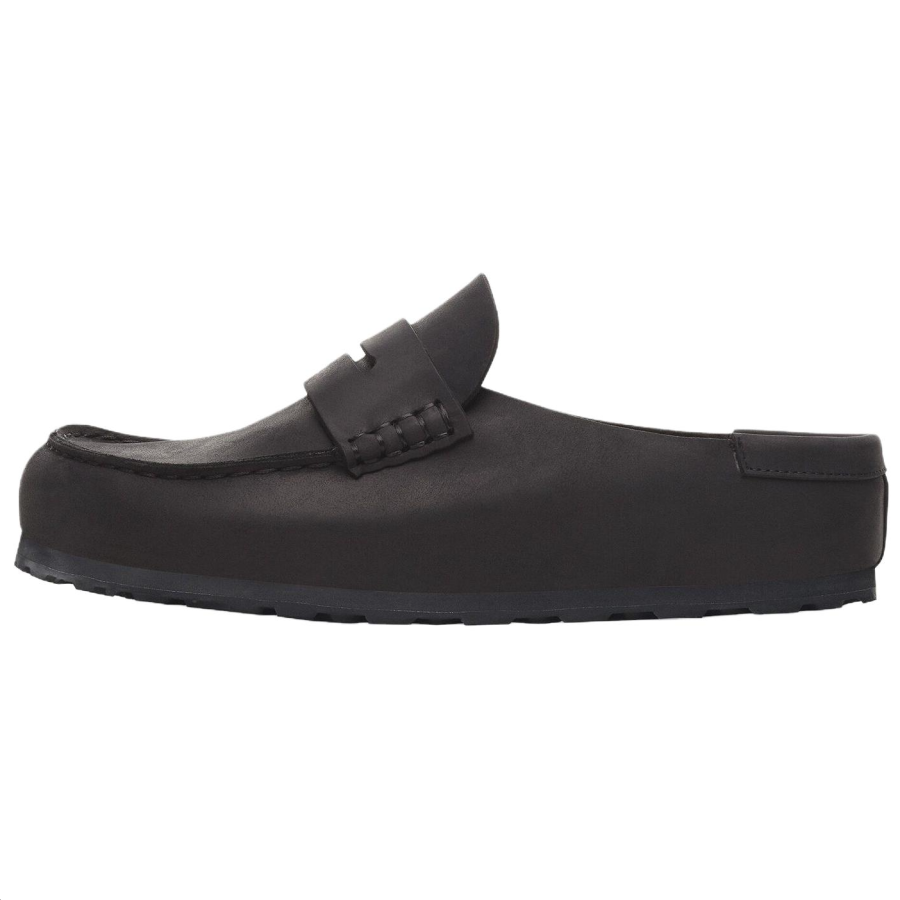 Birkenstock Naples Closed Toe Slippers Unisex Black Regular Loose Fit