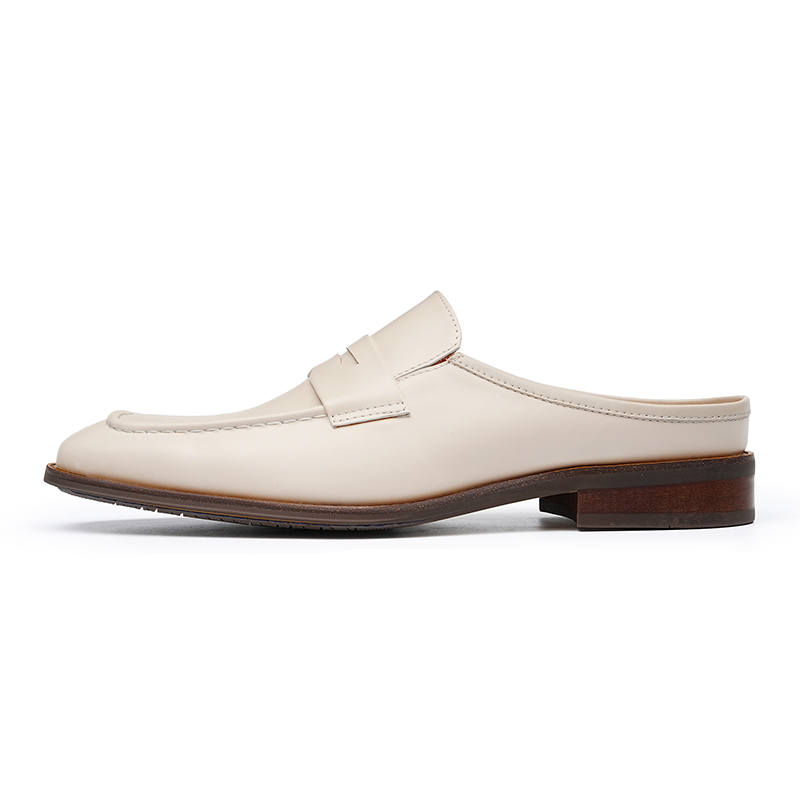 ASTON M.JAZZ Rubber Sole Closed Toe Slippers Men's White