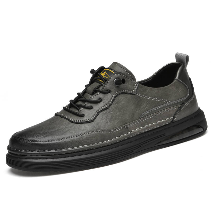 GONGNIULEITING Cow Split Leather Thermal Lightweight Thermal Lightweight Low top Skateboard Shoes Men's