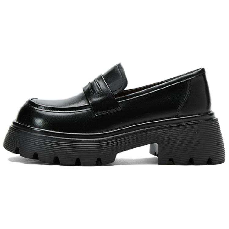 NINE WEST Synthetic Leather Loafers Women's Black