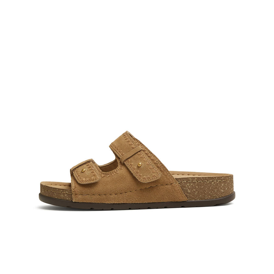 Teenmix Slip Resistant Abrasion Resistant Cushioning Slide Slippers Women's Brown