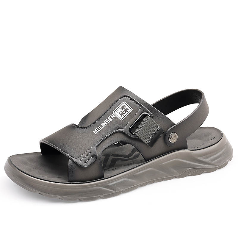 Mulinsen Cow Split Leather Beach Sandals Men's