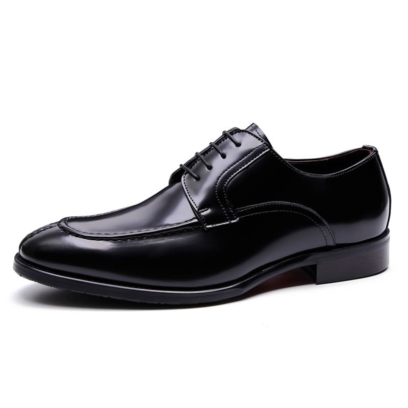 PALMPOLO Top Grain Cow Leather Casual Shoes Men's Black