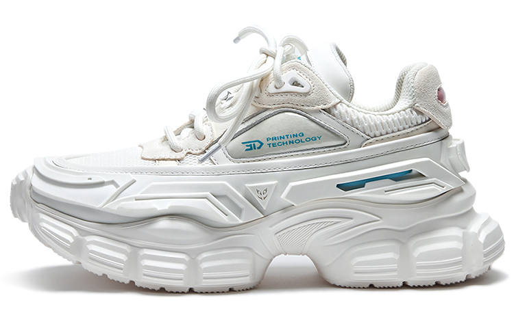 OGR WU Qiankun Wheel Chunky Sneakers Unisex Low Top Prologue White