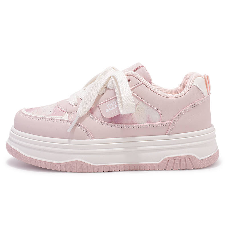 SNXR Microfiber Leather Low top Skateboard Shoes Women's Pink