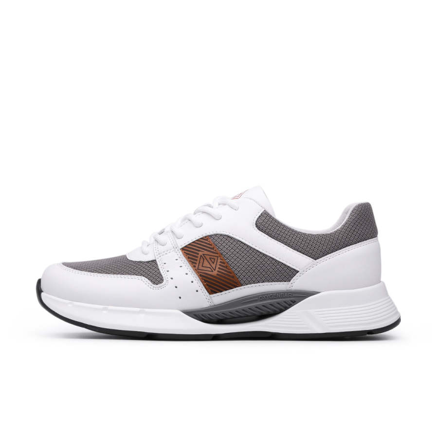 Chrisdien Deny Cow Leather Abrasion Resistant Cushioning Low top Casual Shoes Men's White