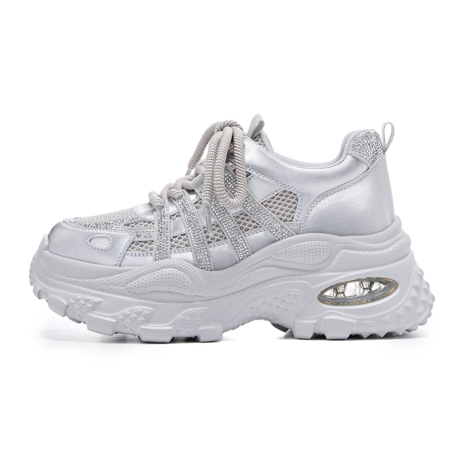 Hotwind Textile, Synthetic Leather Low top Chunky Sneakers Women's