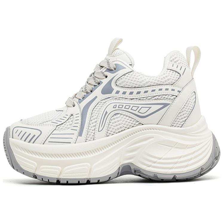 DAPHNE DAPHNE Textile, Split Cow Leather Low top Chunky Sneakers Women's