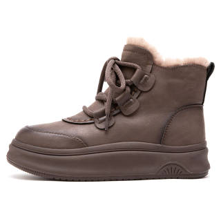 KANGLINIAO Cow Split Leather Snow Boots Women's