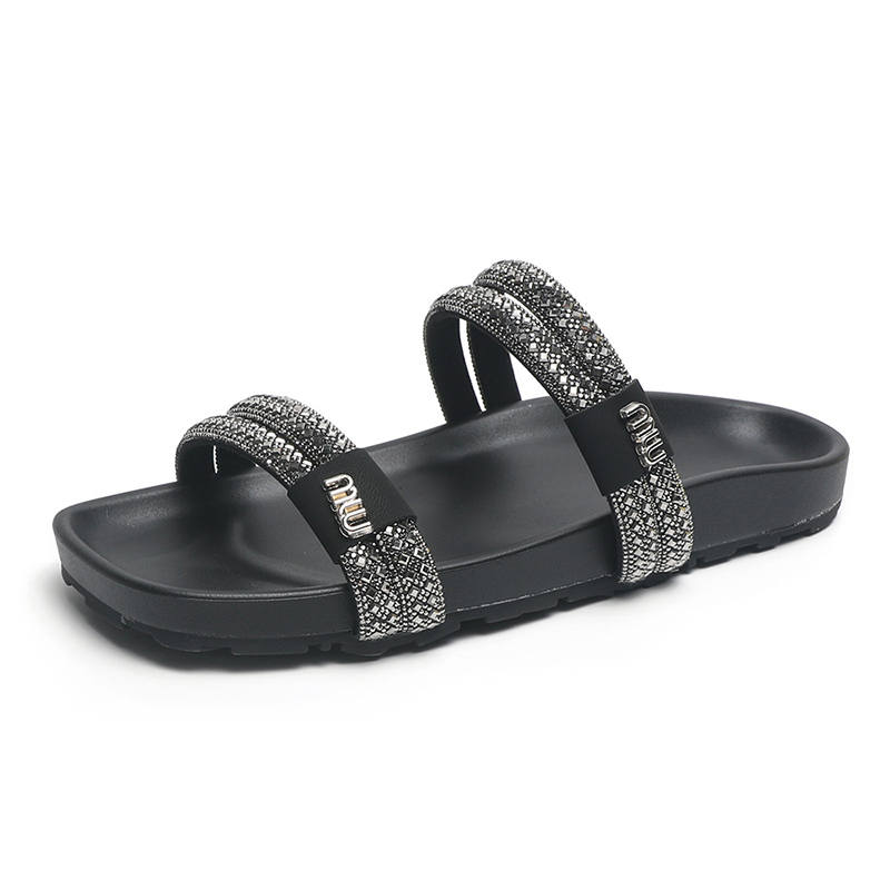 O.L Abrasion Resistant Slide Slippers Women's Black