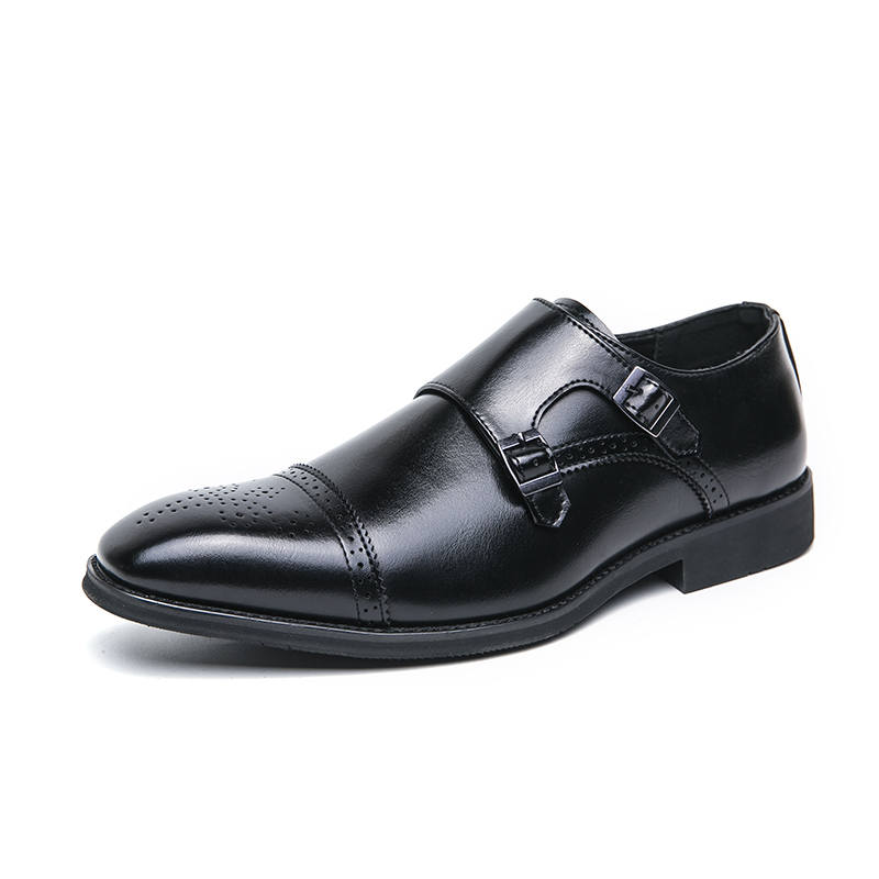 DAOTUSEN Dress Shoes Men's Low Top Black Brown