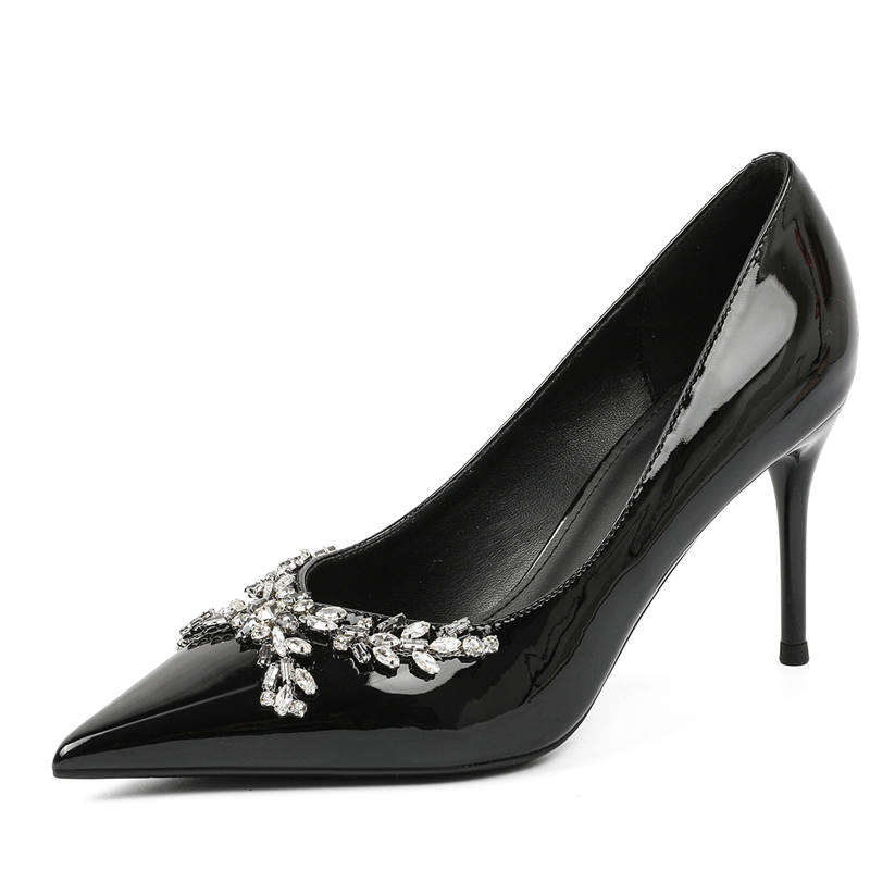Qiandongmeili Leather High Heels Women's
