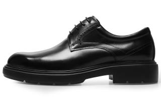 ELLE HOMME Top Grain Cow Leather Dress Shoes Men's Black