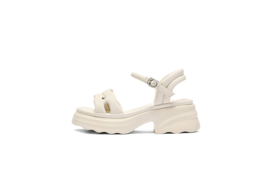 BELLE Sheepskin One Strap Sandals Women's