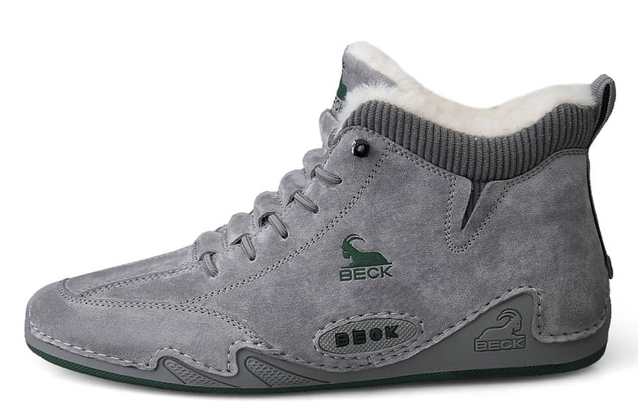BECK Pigskin Cushioning Slip Resistant Abrasion Resistant Waterproof Mid top Casual Shoes Unisex