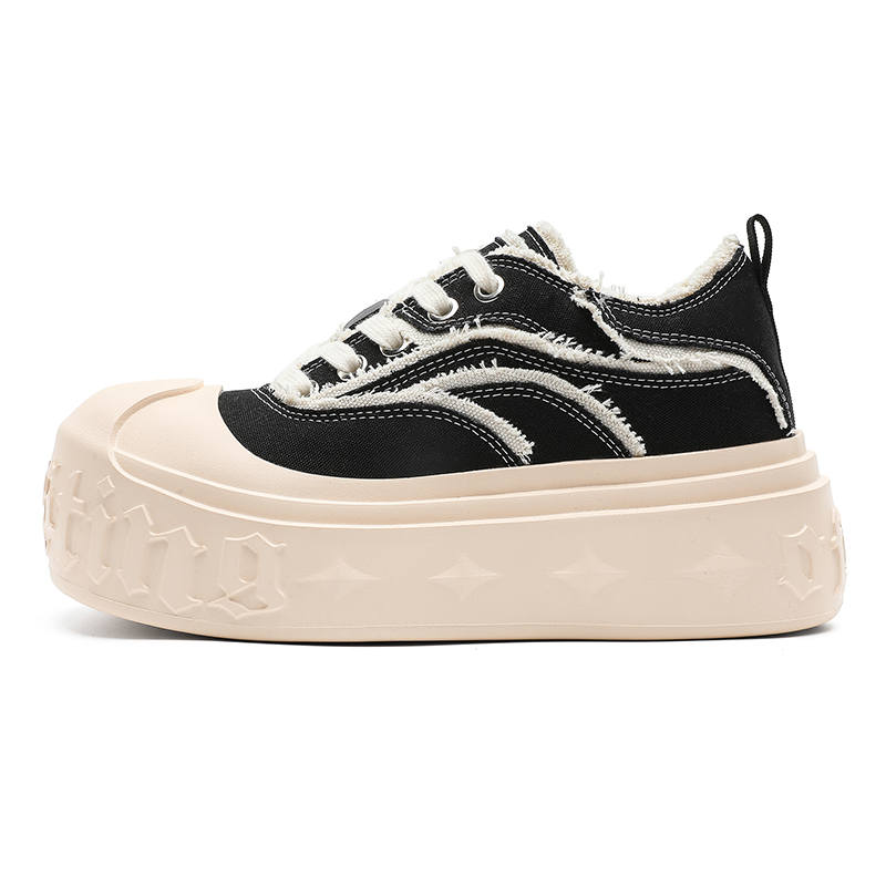 V05 Cushioning Breathable Height Increasing Cushioning Breathable Height Increasing Low top Casual Shoes Unisex Black