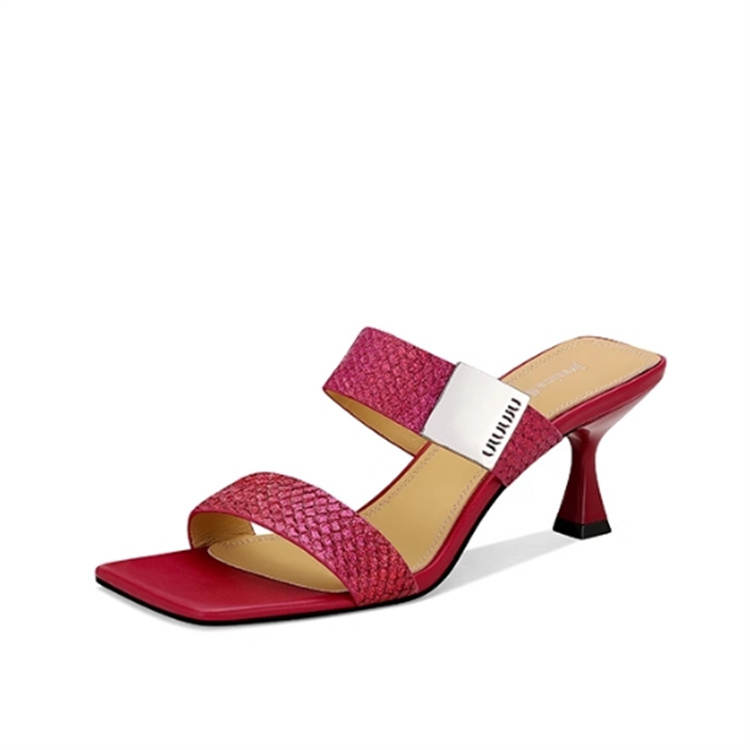 JESSICA SOPHIA Galuchat Leather Stylish Sandal 5.5cm Women's