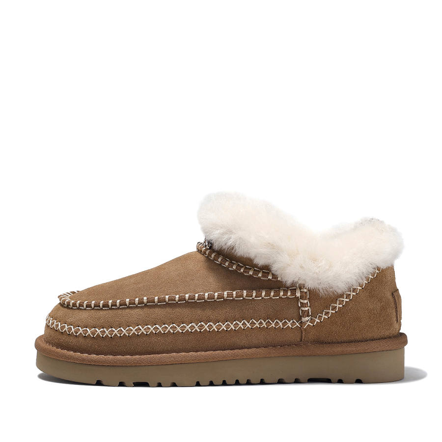 BELLALILY Calfskin Thermal Short Snow Boots Women's Brown