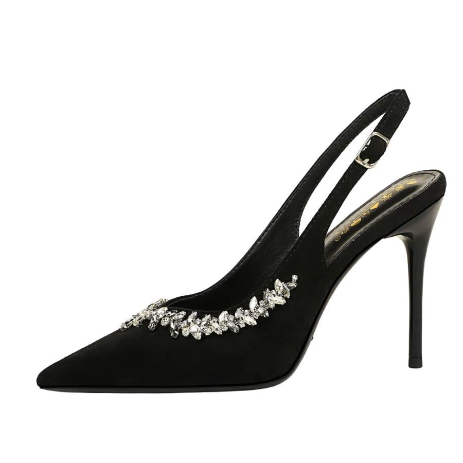 QITUMAUL Suede Slim Heel High Heels Women's
