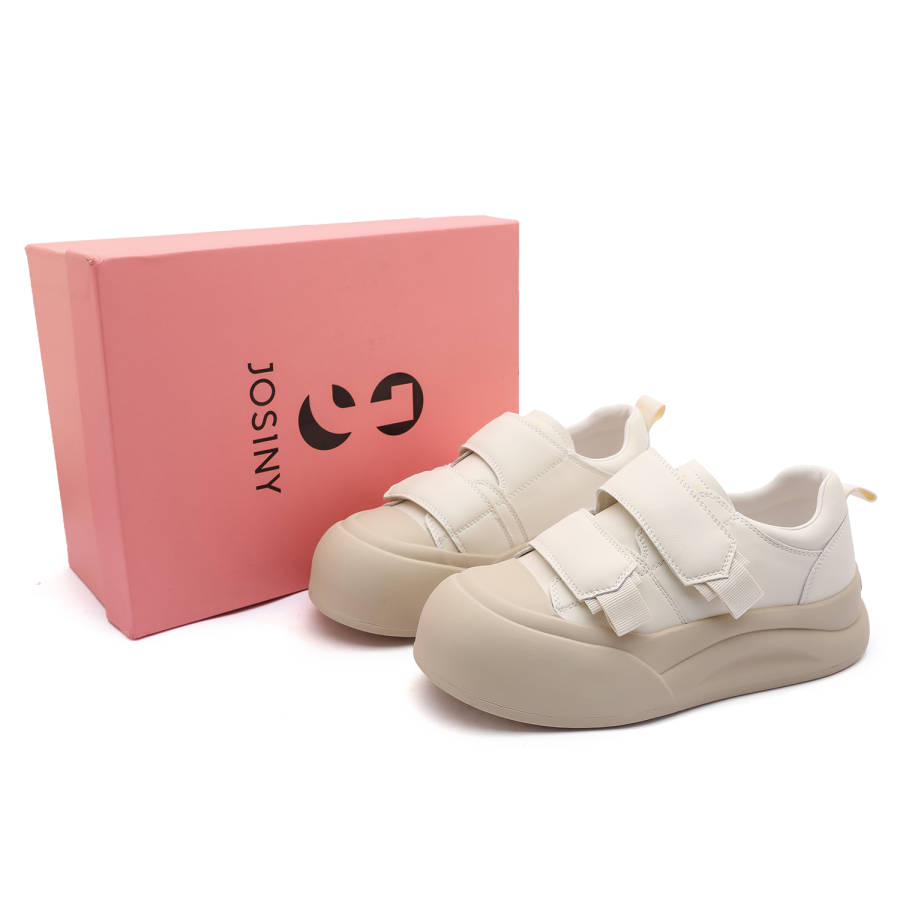 JOSINY Synthetic Leather Low top Skateboard Shoes Women's Apricot
