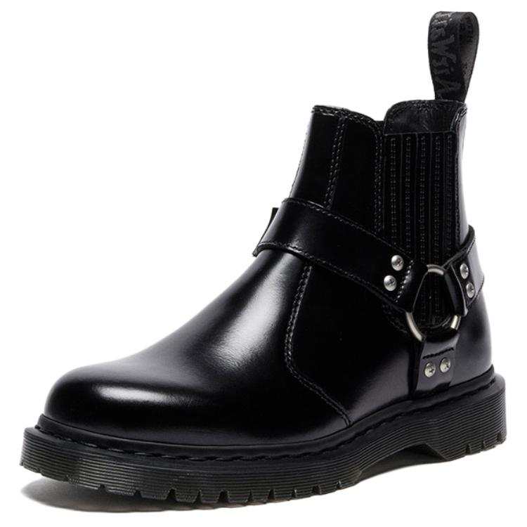Dr.Martens 2976 Cow Leather Short Chelsea Boots Unisex Black