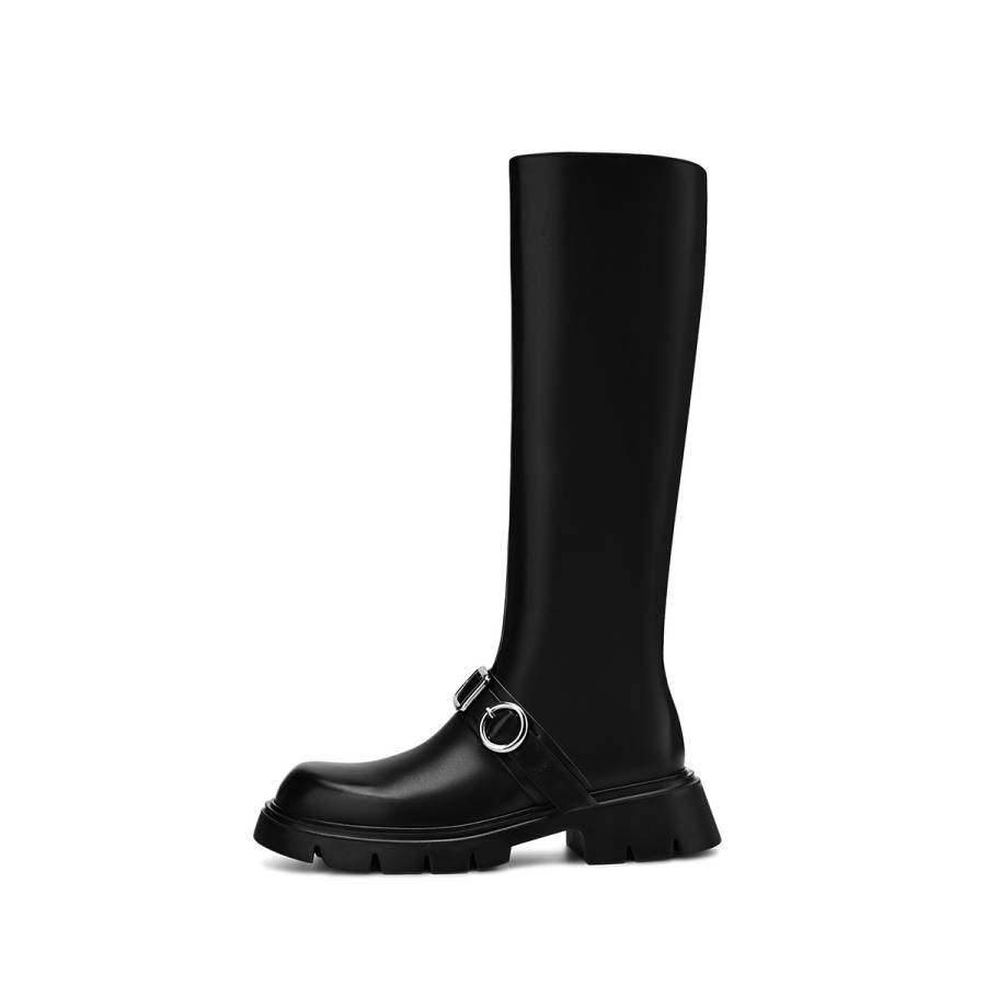 Rosa Bianca Knight Boots Cow Leather Knee high Boots 3.8cm Women's