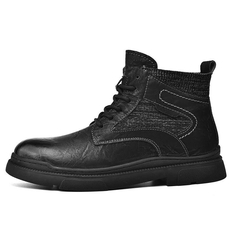 GONGNIUMEILI Combat Boots Men's Black/Gray