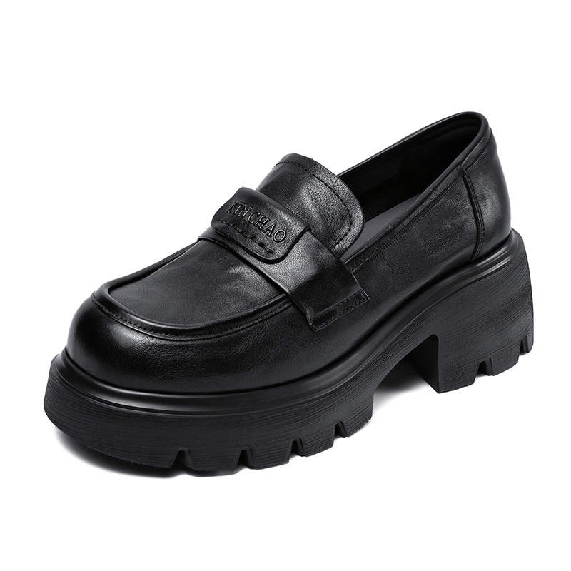 Devanro Devanro Top Grain Cow Leather Loafers 6.0cm Women's