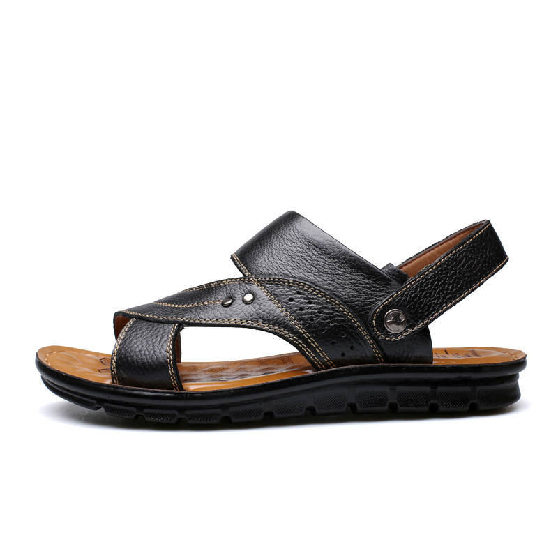 EGCHI EGCHI Beach Sandals Men's Black, Yellow, Brown