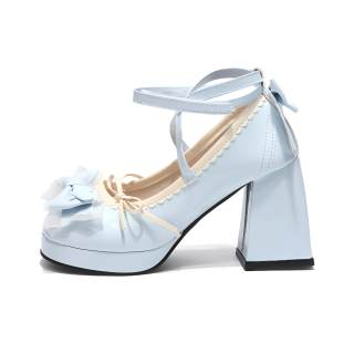 YOUAISHA Microfiber Leather Chunky Heel High Heels Women's