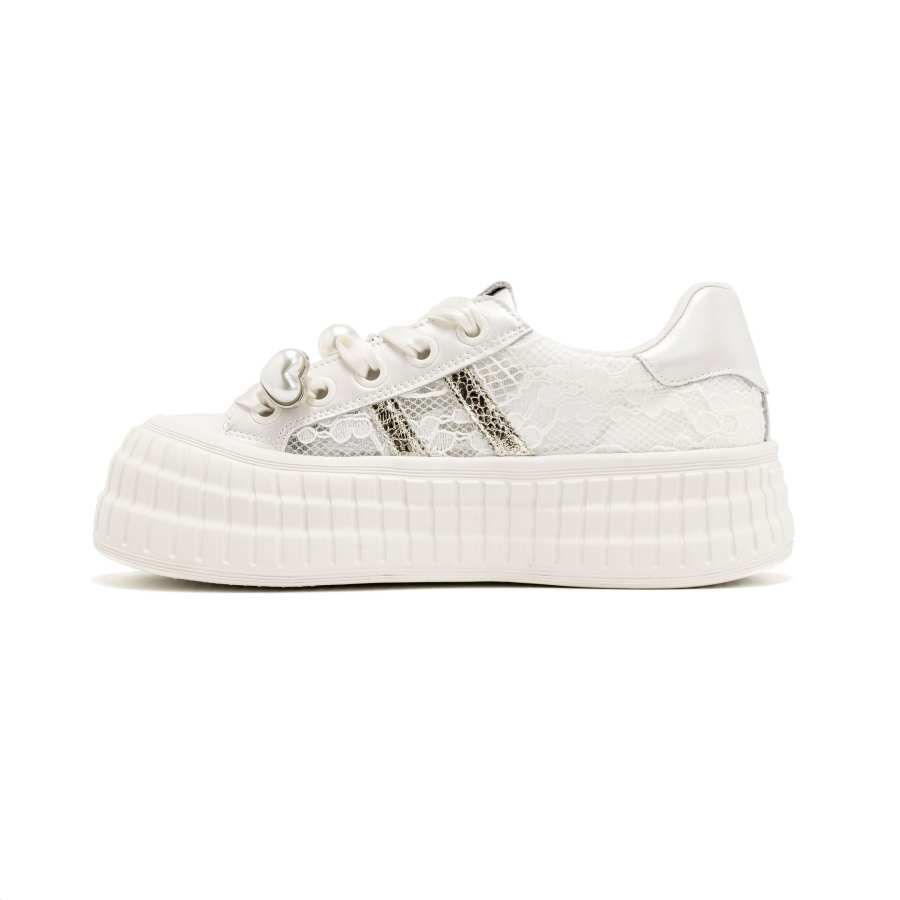 AOKANG Low top Skateboard Shoes Women's Ecru