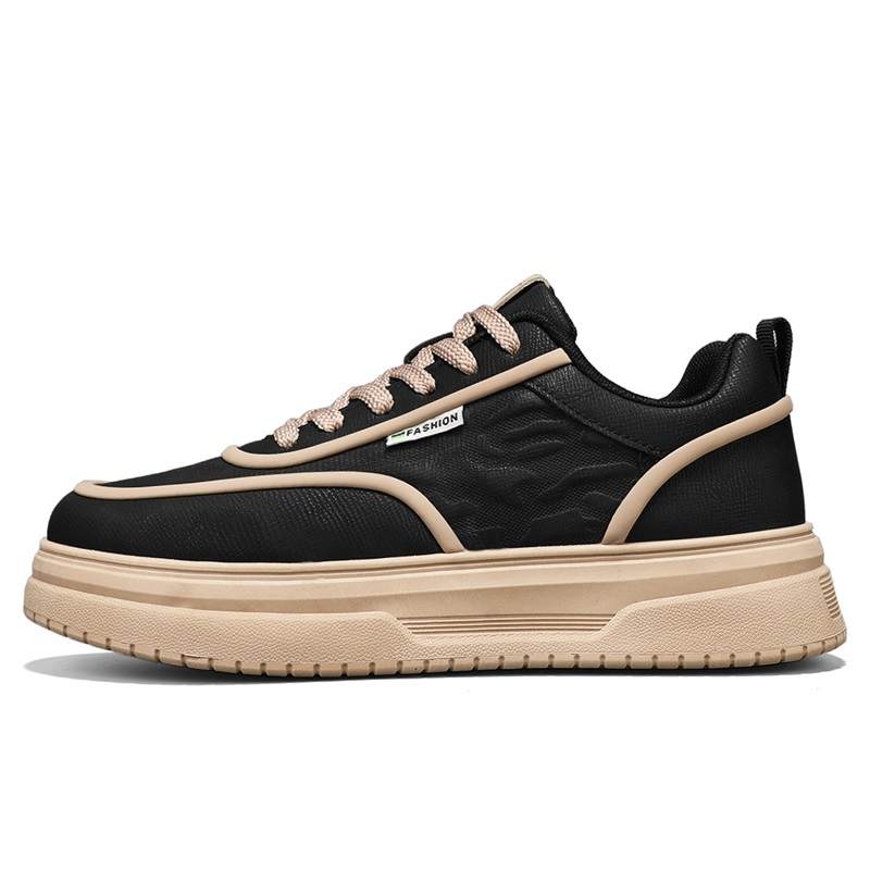 GONGNIUMEILI Leather Skateboard Shoes Men's