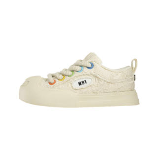 NANBOWAN Ouder x NANBOWAN Mid top Skateboard Shoes Unisex Ecru